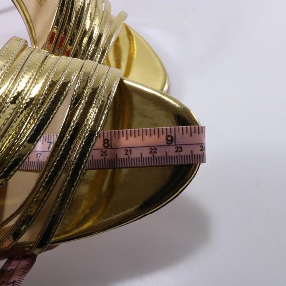 100mm Gold Norina Strappy Metallic Leather Sandals C692 - Picture 11 of 11